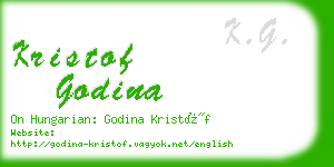 kristof godina business card